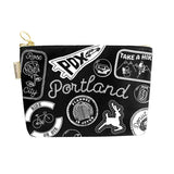 Portland Pins & Patches Zipped Pouch