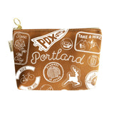 Portland Pins & Patches Zipped Pouch