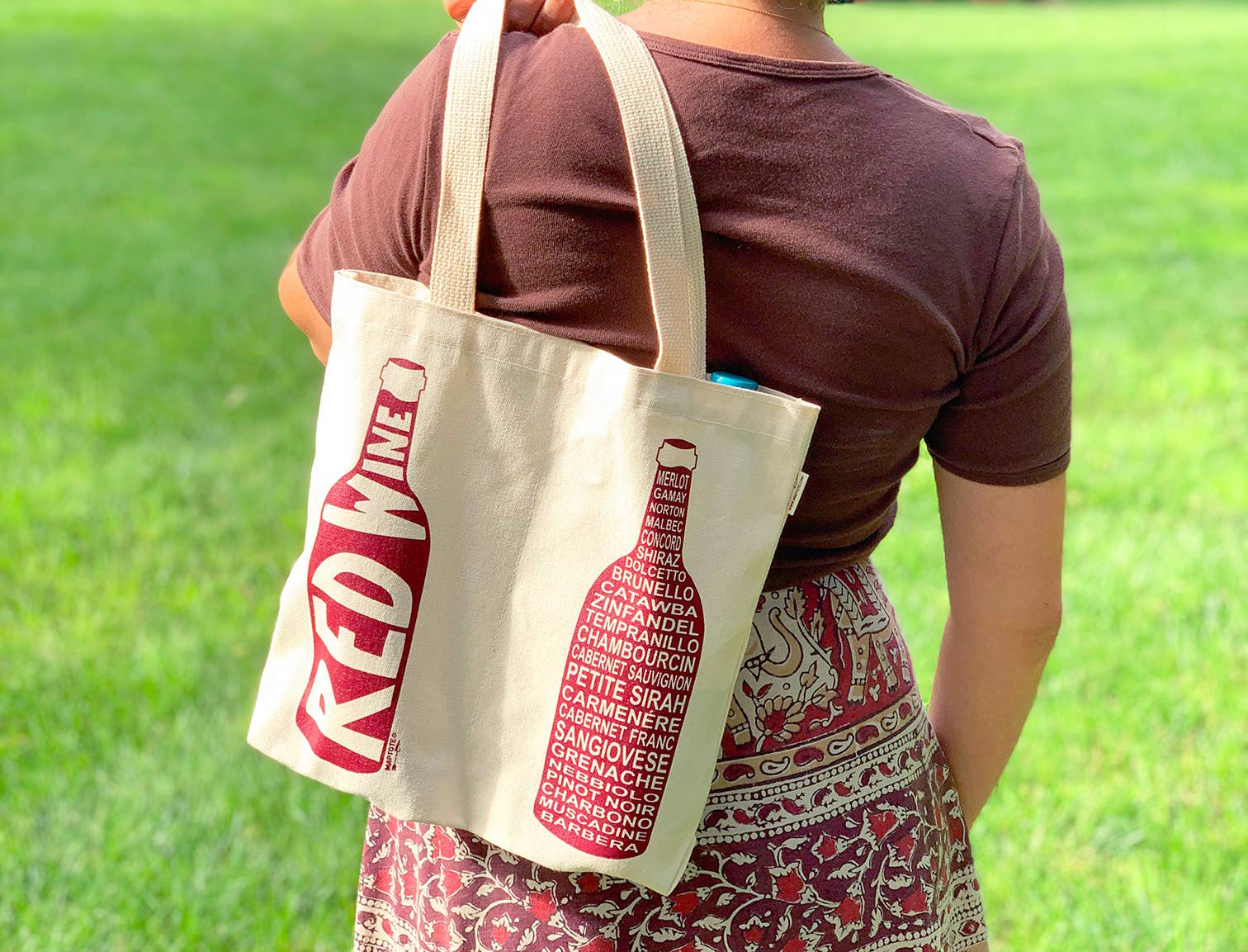 Red Double Wine Tote