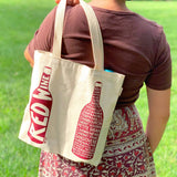 Red Double Wine Tote