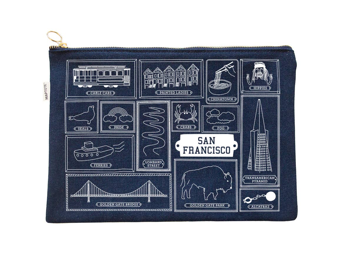 San Francisco Flat Zip Pouch