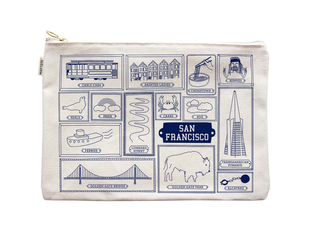 San Francisco Flat Zip Pouch