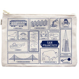 San Francisco Flat Zip Pouch