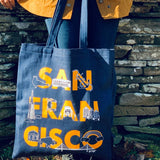 San Francisco Font Denim Tote