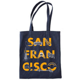 San Francisco Font Denim Tote