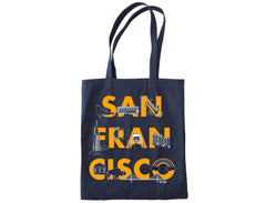 San Francisco Font Denim Tote