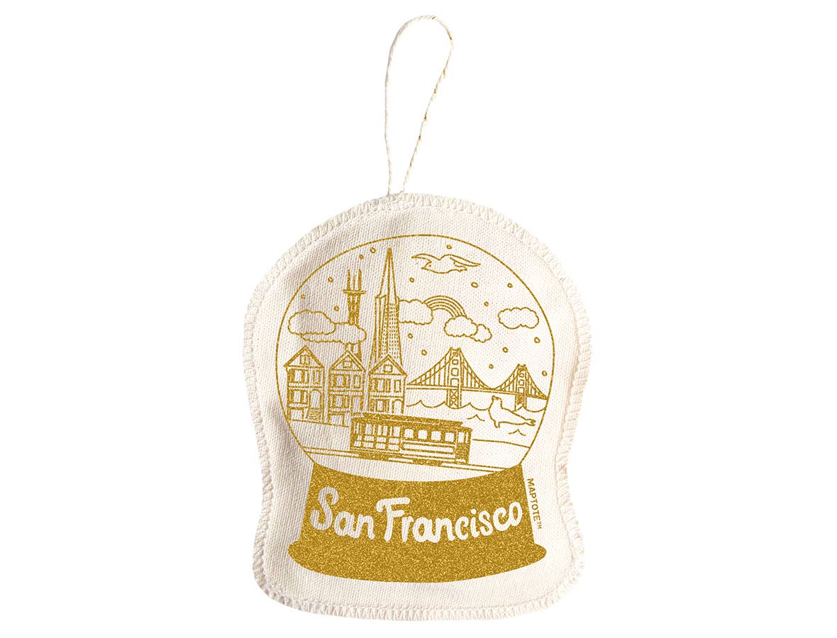 San Francisco Ornament - Gold