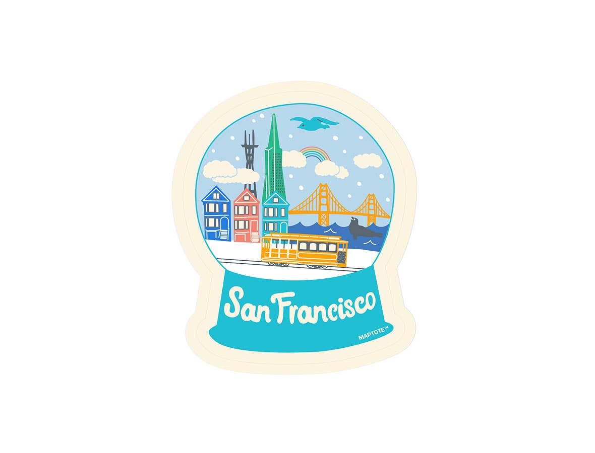 San Francisco Snowglobe Sticker