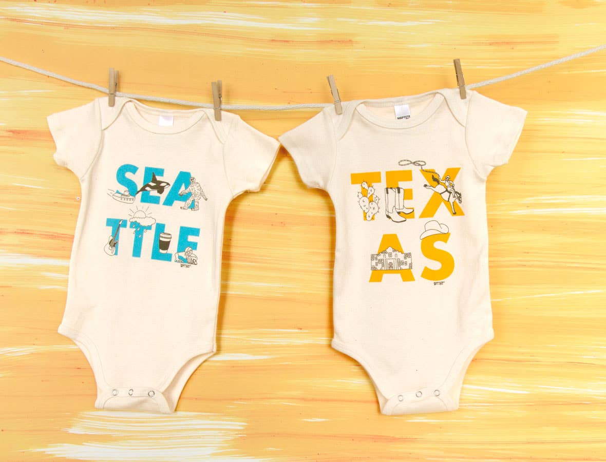 Seattle Font Baby One-Piece