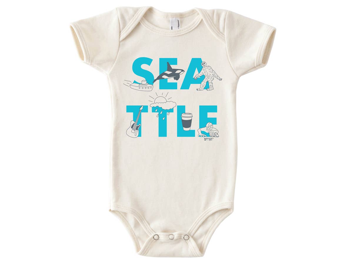 Seattle Font Baby One-Piece