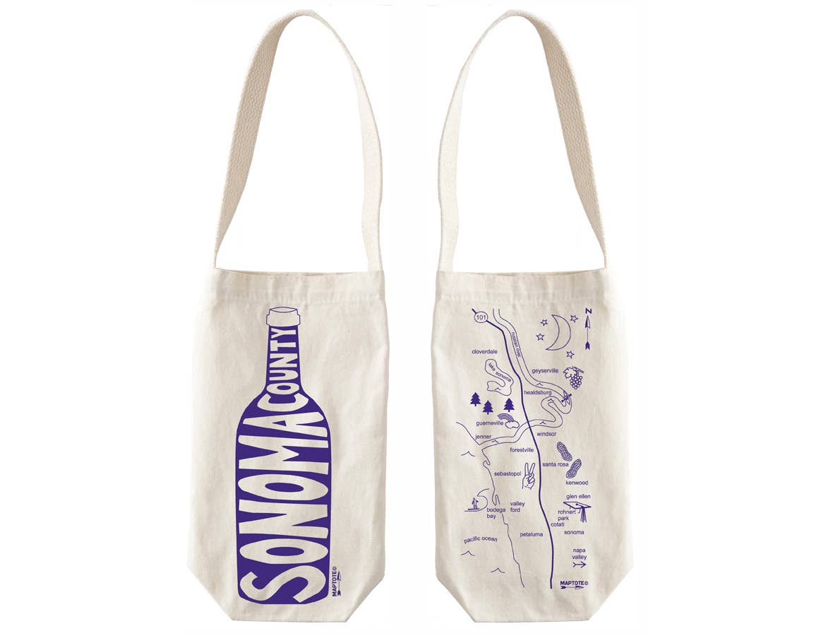 Sonoma County Single Wine Tote