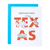 Texas Font Greeting Card