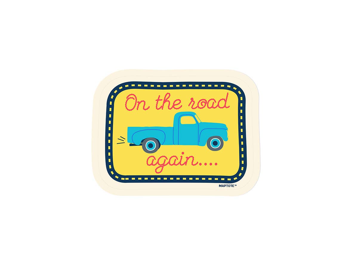 Texas On the Road Again Truck Sticker