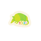 Texas Rainbow Armadillo Sticker