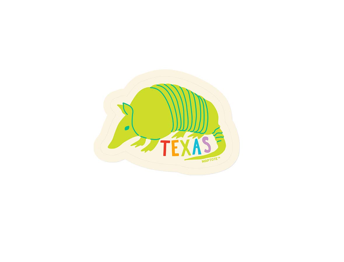 Texas Rainbow Armadillo Sticker