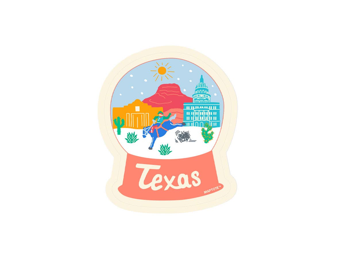 Texas Snowglobe Sticker