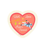 Texas With Love Cowboy Sticker