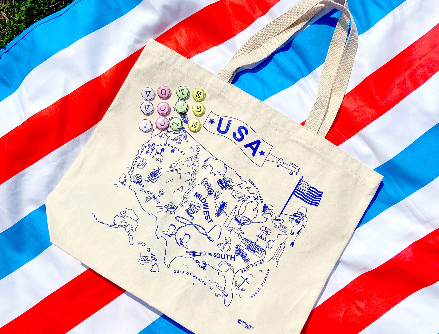 USA Beach Tote